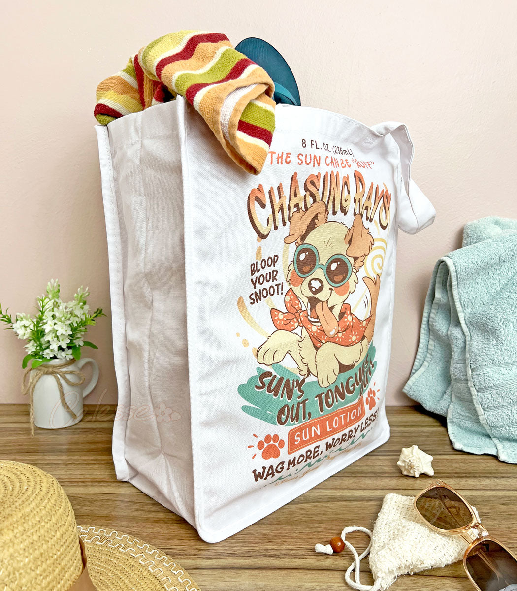 Chasing Rays Canvas Tote Bag