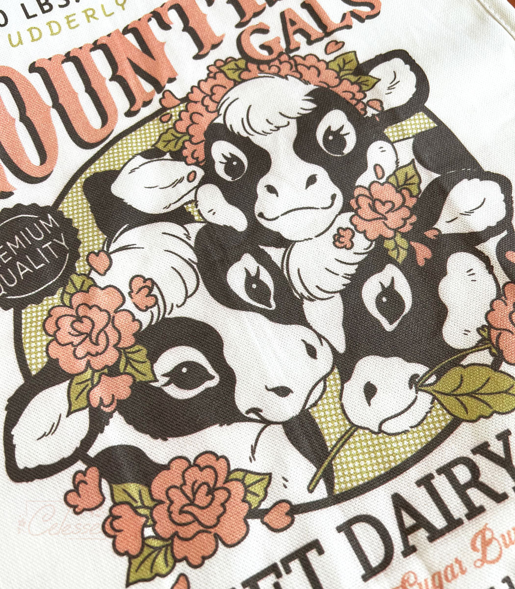 Country Gals Dairy Feed Cows Canvas Tote Bag