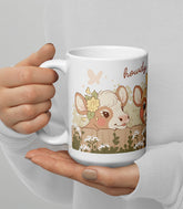Howdy Neighbor Country Cows Ceramic Mug 15oz
