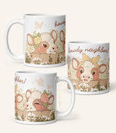 Howdy Neighbor Country Cows Ceramic Mug