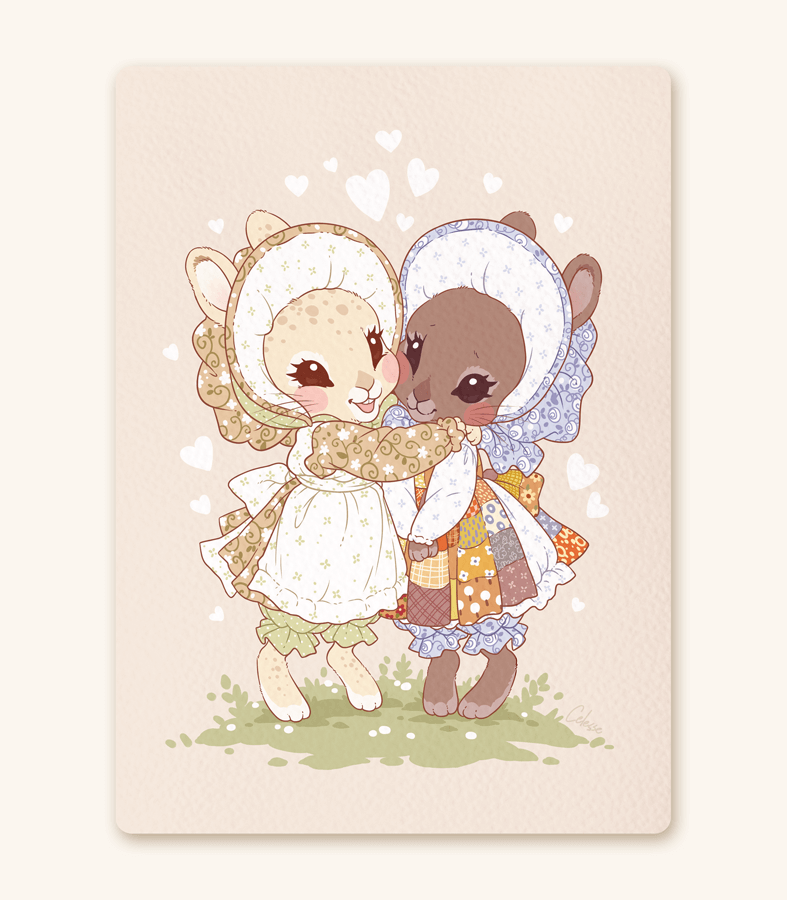 Best Bunny Buds textured print