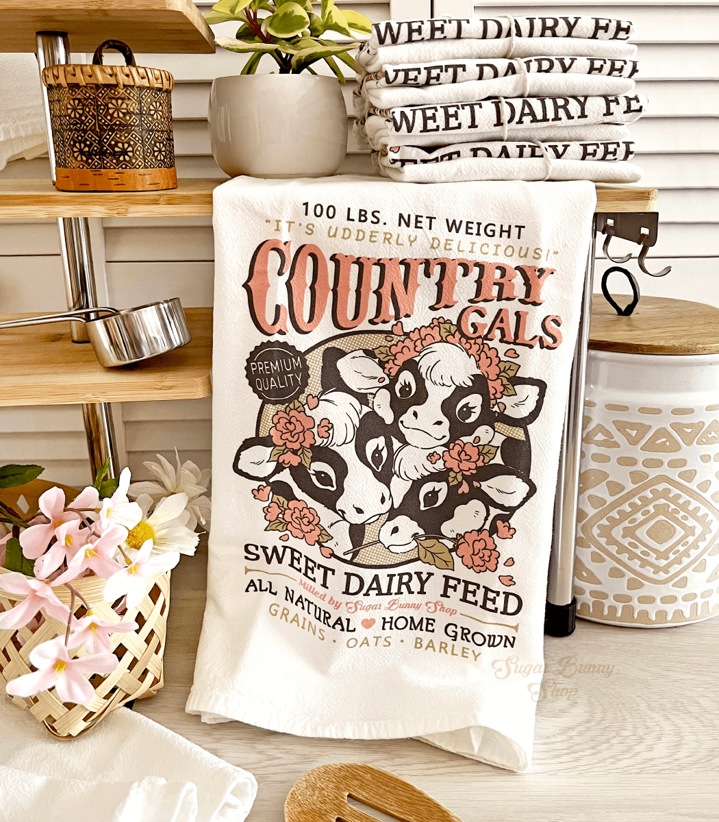 Dairy Feed Flour Sack Tea Towel