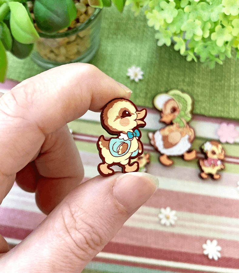 Darling Duckings Wood Pins