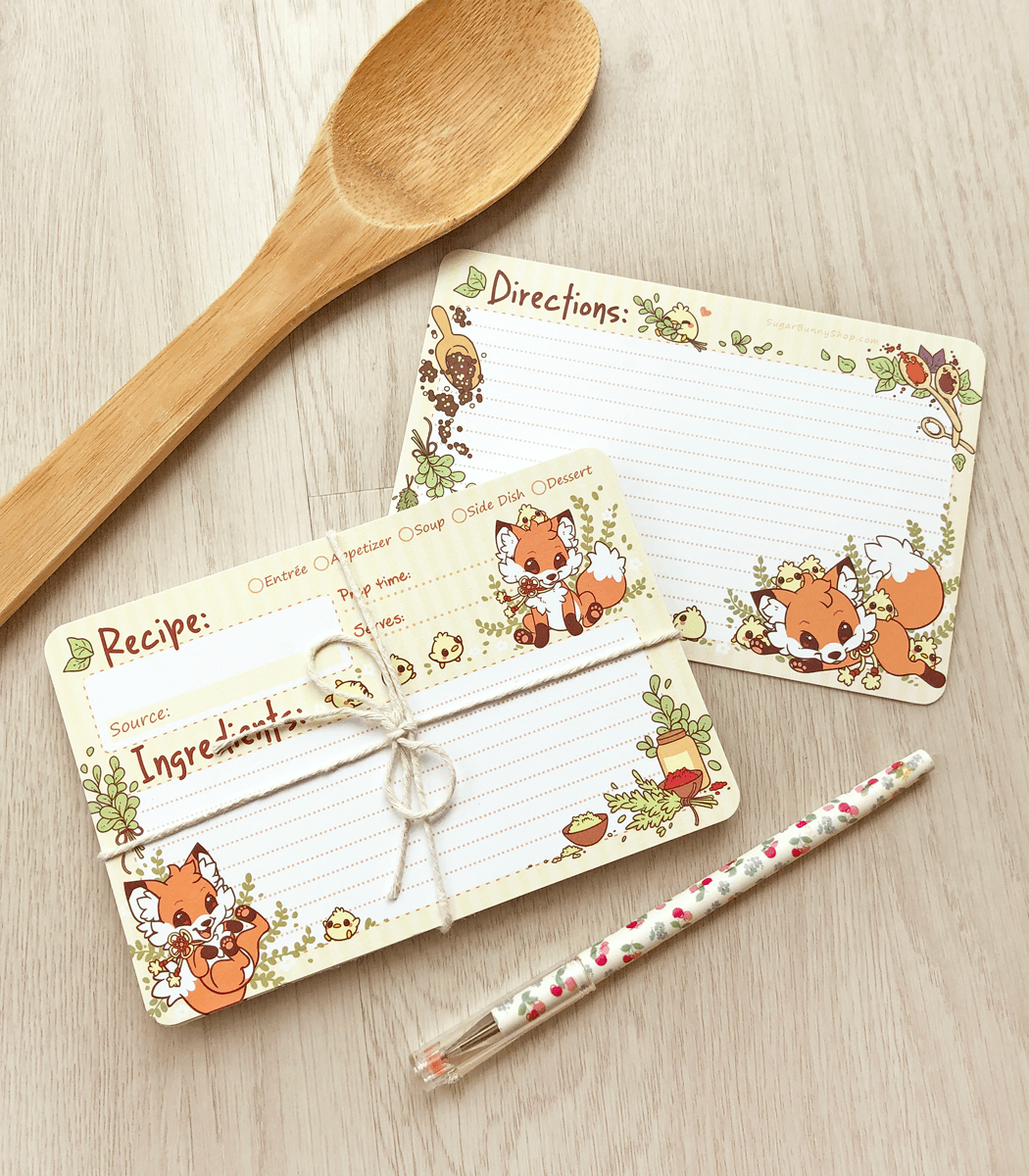 Doki Fox Recipe Cards