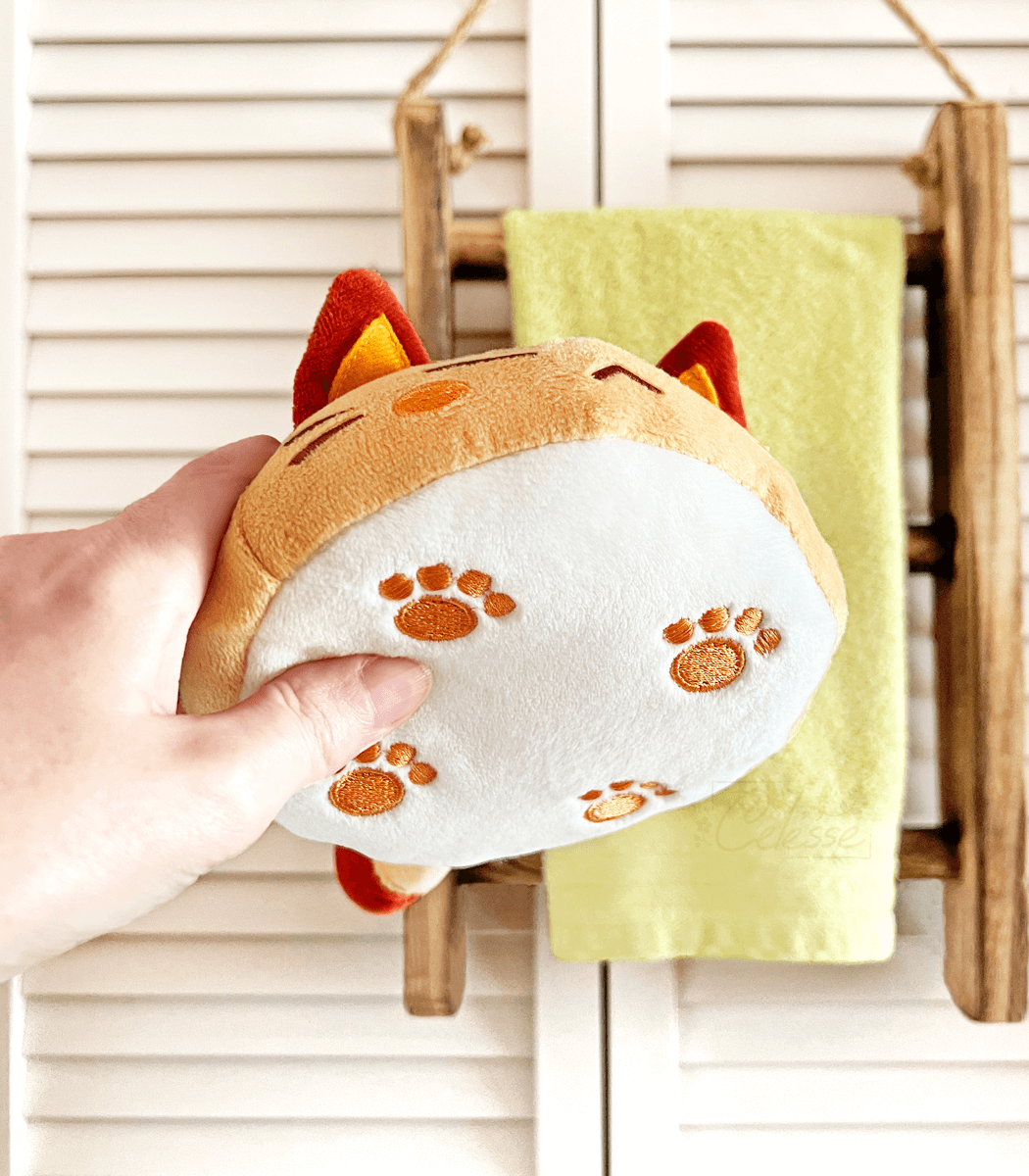 Nyanpan Bread Cat Red Bean Plush