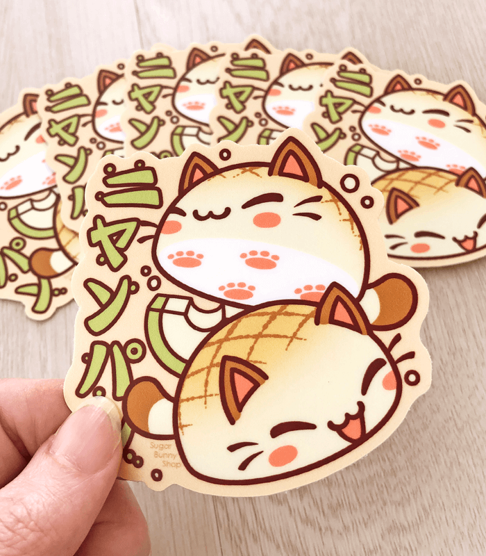 Nyanpan cat vinyl sticker