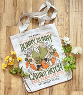 Bonny Bunny Carrot Patch Canvas Tote Bag