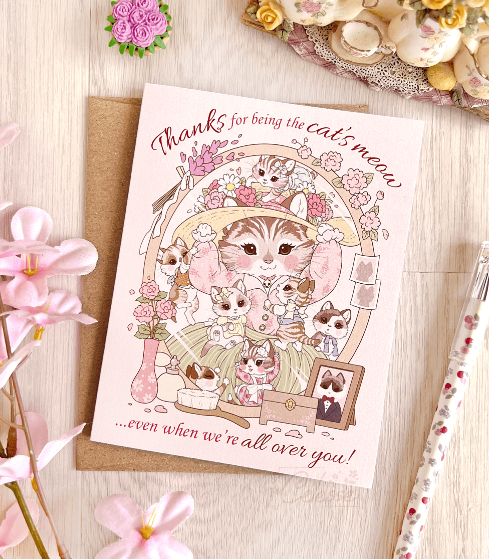 Cat's Meow for Mom Greeting Card