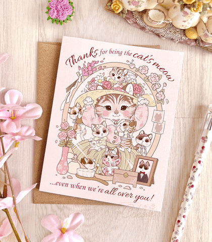 Cat's Meow for Mom Greeting Card