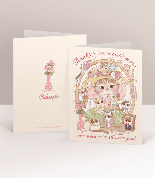 Cat's Meow for Mom Greeting Card
