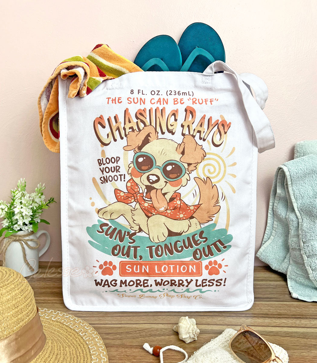Chasing Rays Canvas Tote Bag
