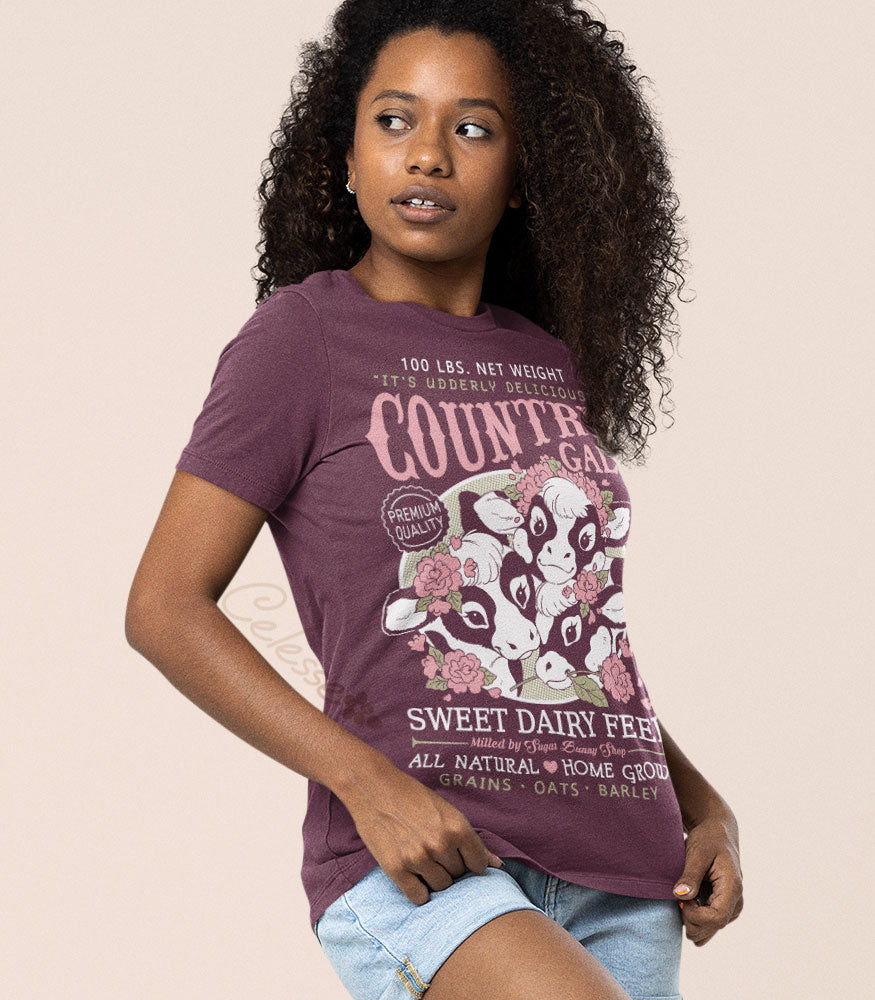 Country Gals Cows Sweet Dairy Feed Shirt