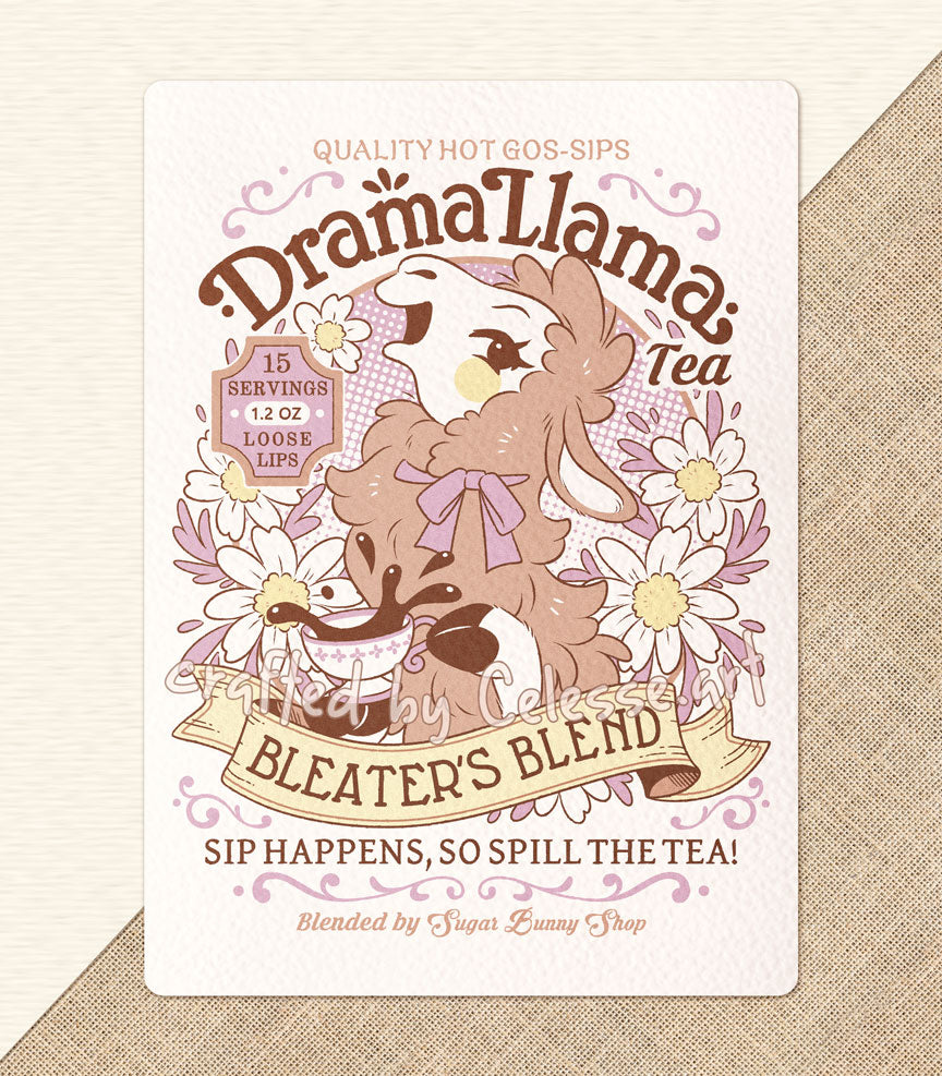 An art print of a vintage-style logo for Bleater&