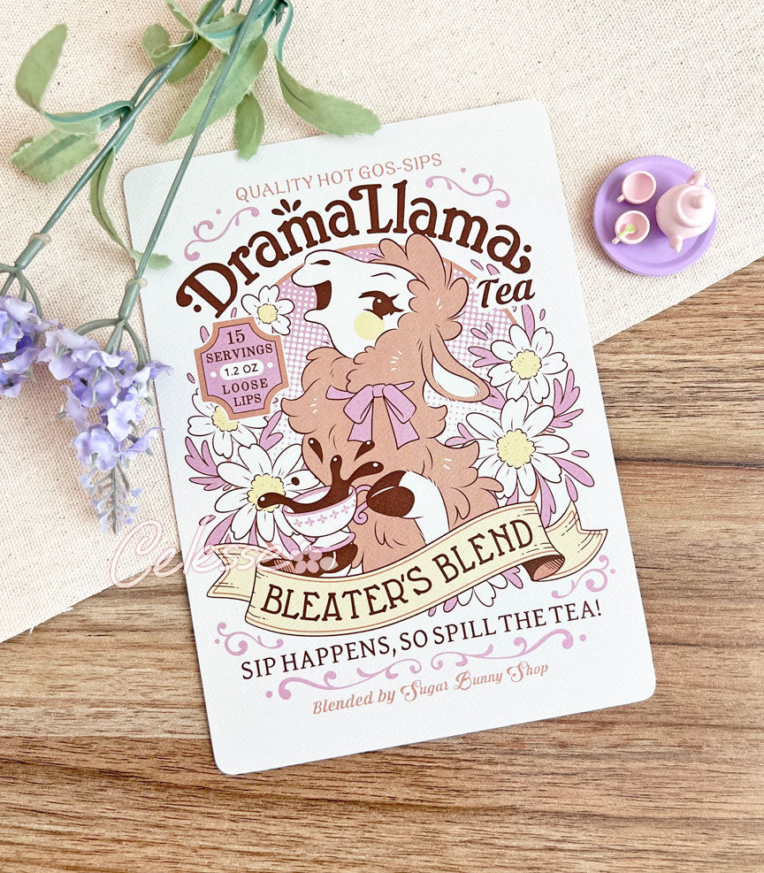 An art print of a vintage-style logo for Bleater&