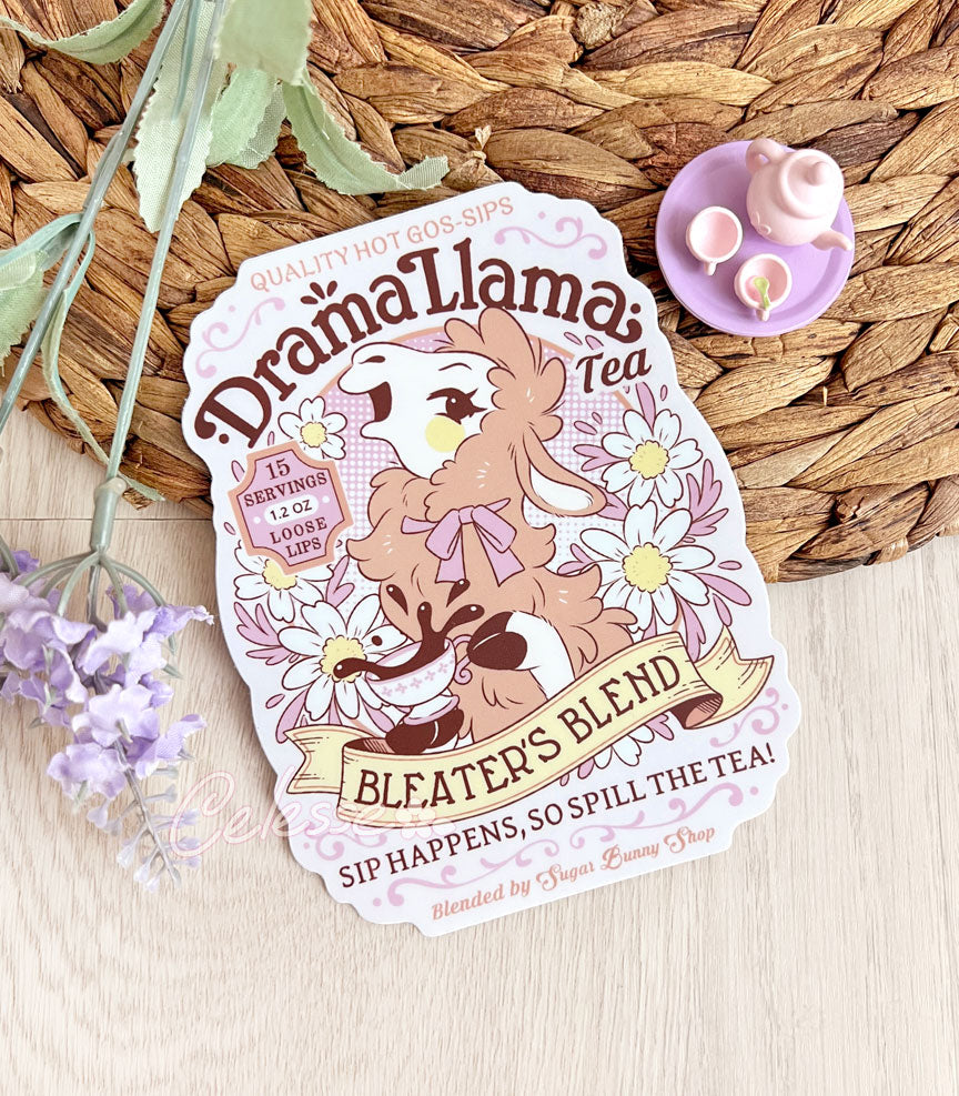 A vinyl sticker of a vintage-style logo for Bleater&