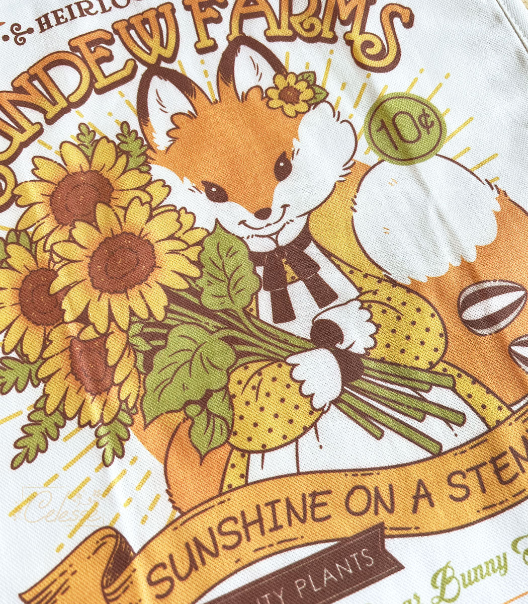 Sundew Farms Sunflower Fox Canvas Tote Bag