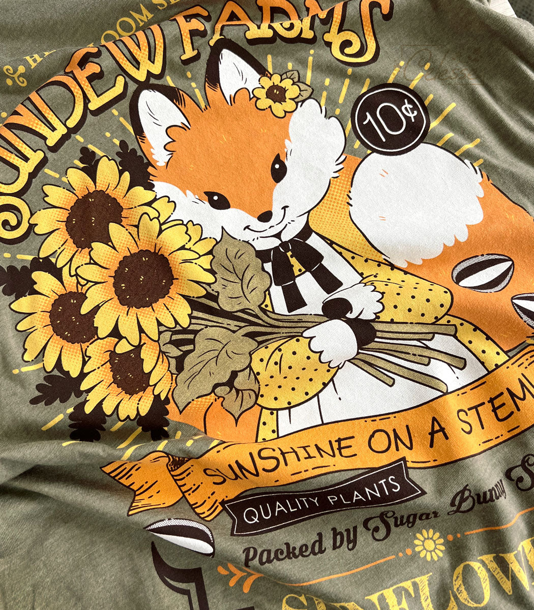 Awesome sunflowers Fabric – Fox & Tots