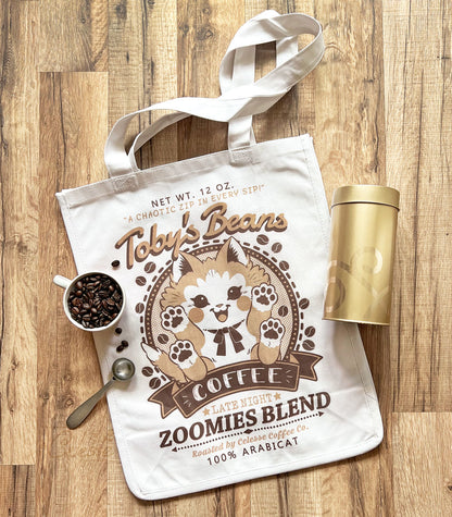 Toby's Beans Coffee Canvas Tote Bag