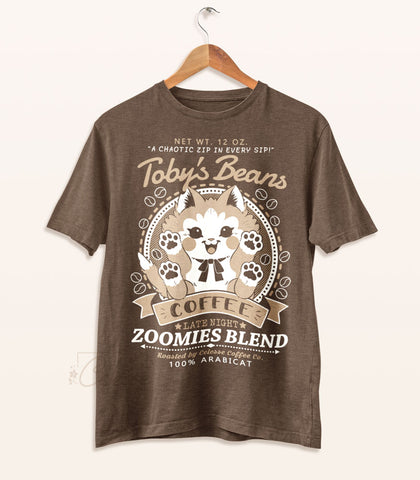 Toby's Beans Cat Coffee Shirt