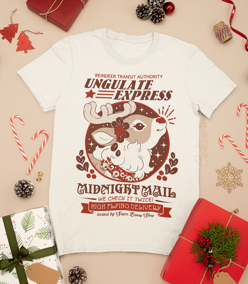 Ungulate Express Reindeer Mail Christmas Shirt