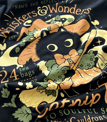 Whiskers &amp; Wonders Catnip Tea Witch Cat Shirt