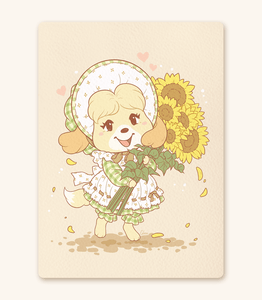 Animal Crossing Isabelle textured print