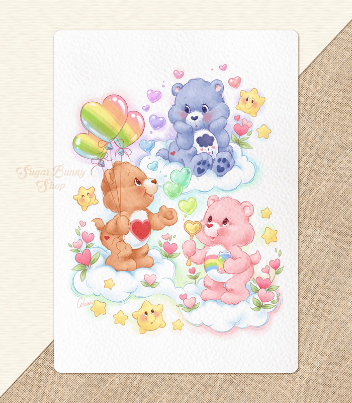 Bears that Care Textured Print