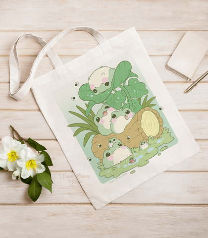 Blobfrogs Canvas Tote Bag