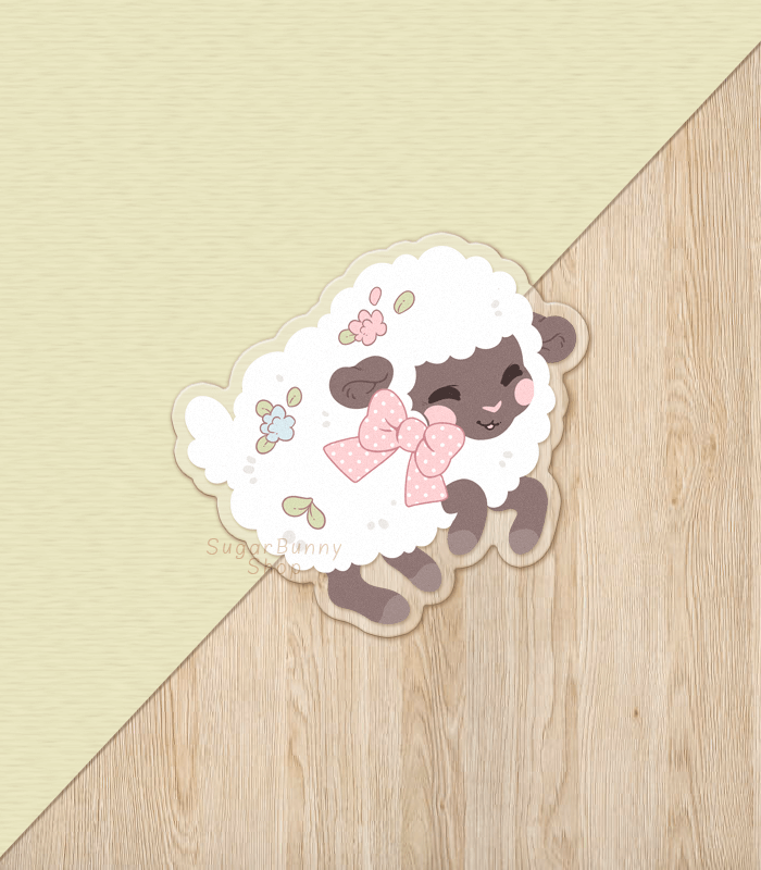 Fuwafuwa Sheep Vinyl Sticker