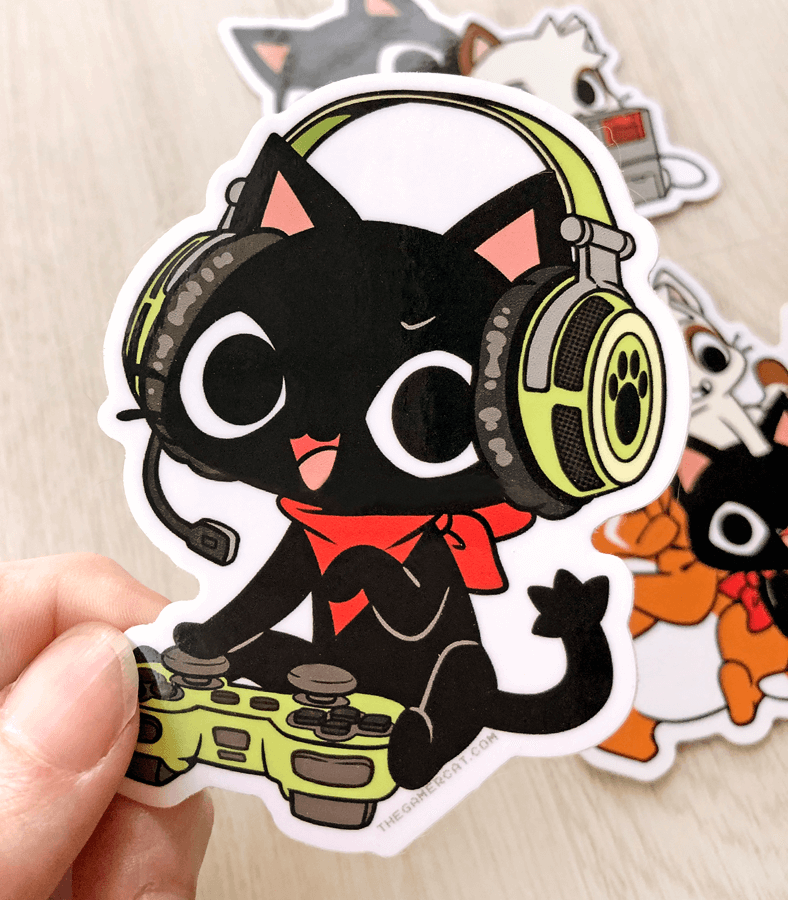 Gamercat vinyl stickers