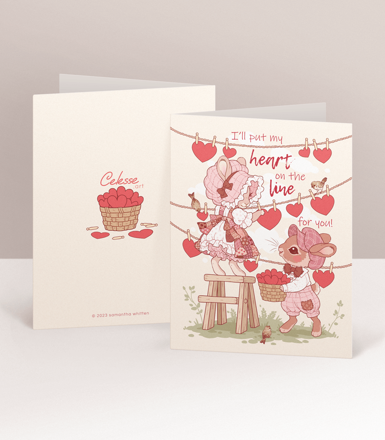 Heart on the Line Bunny Valentine&