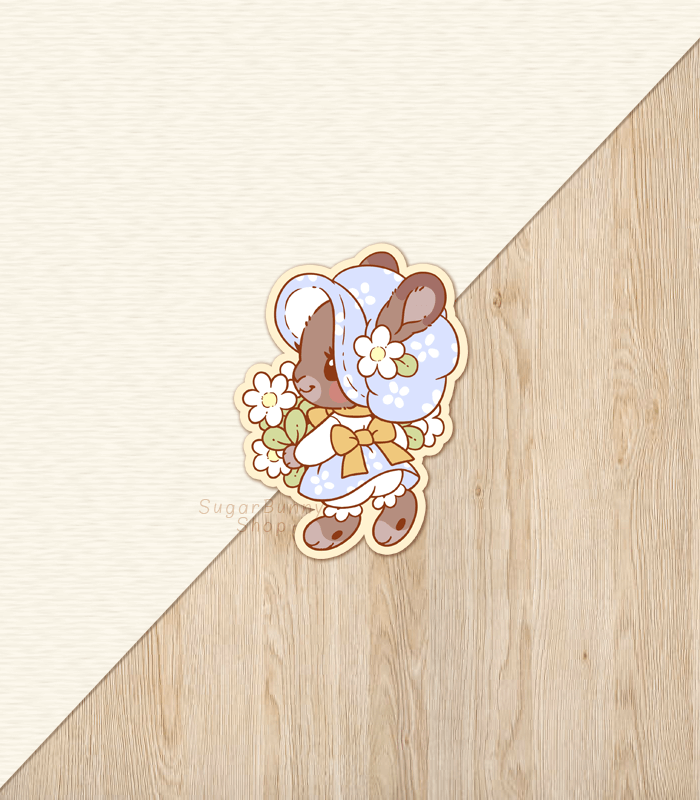 Wee Holly Bunny Mini Vinyl Sticker