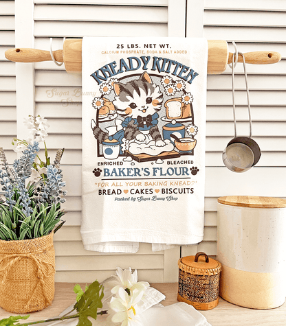 Kneady Kitten Flour Sack Tea Towel