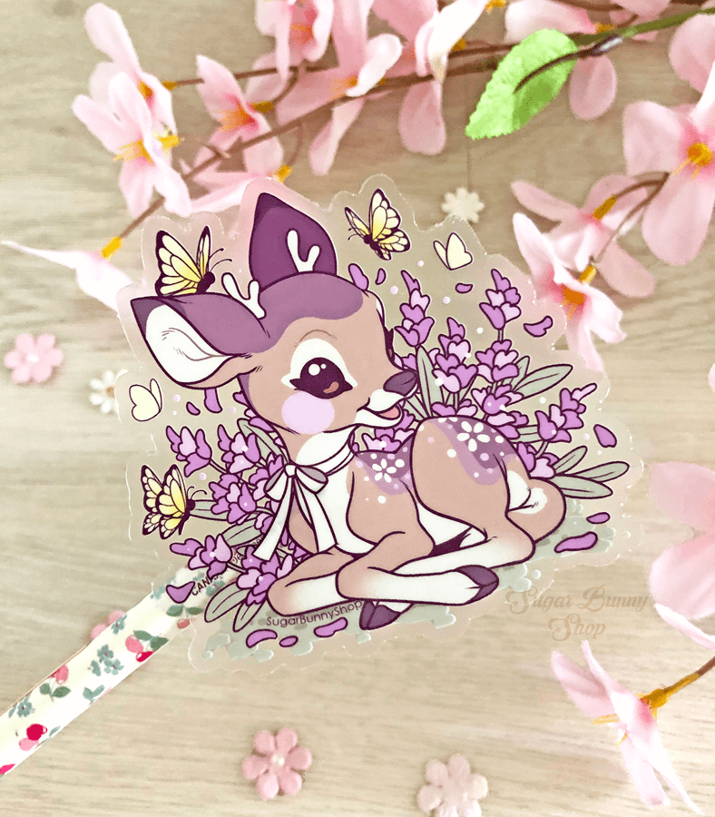 Lavendeer Butterflies Vinyl Sticker