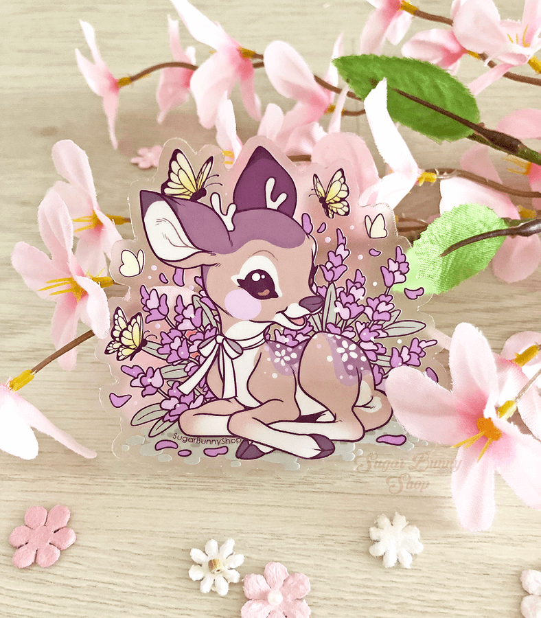 Lavendeer Butterflies Vinyl Sticker
