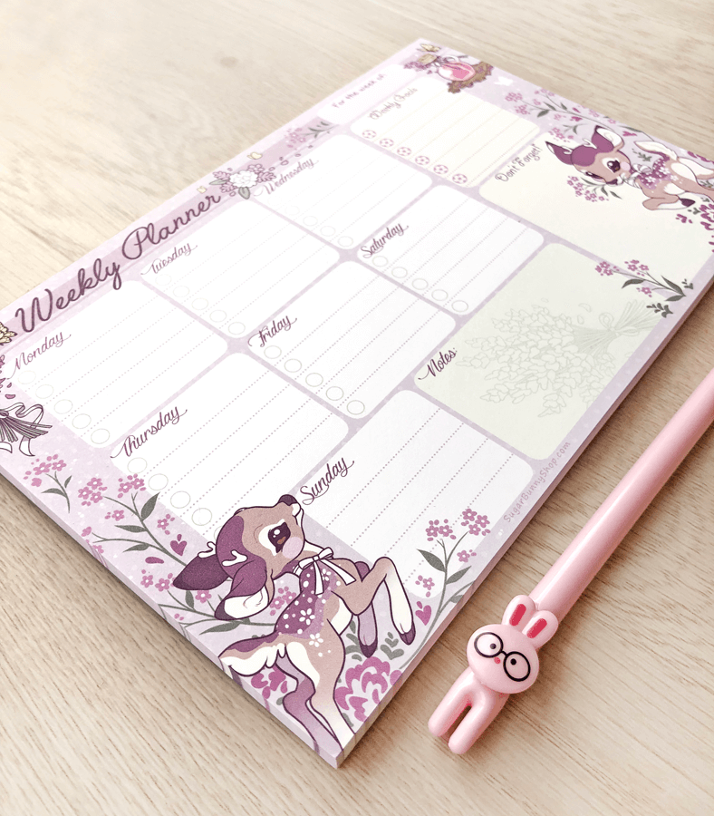 Lavendeer weekly planner notepad