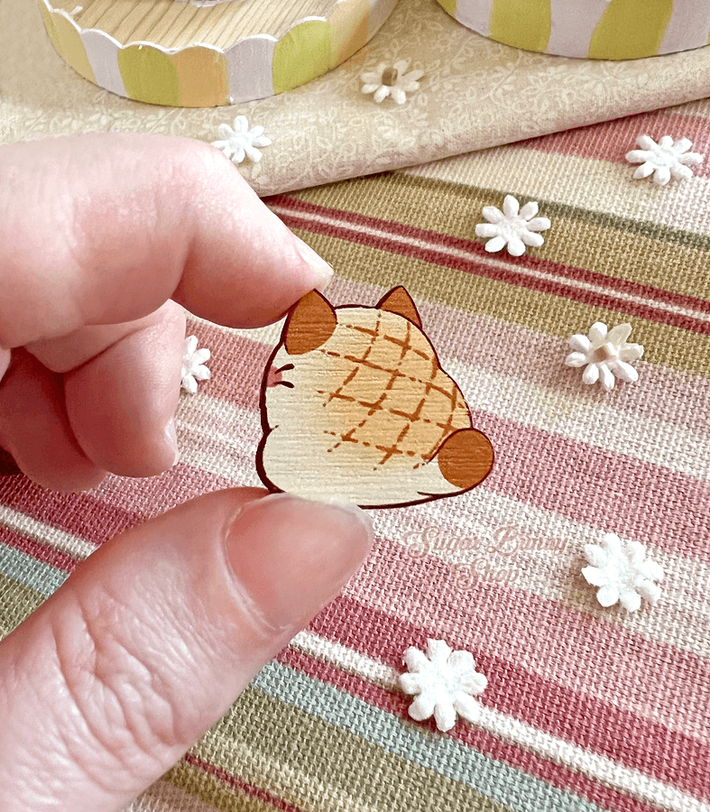 Nyanpan Angy Mini Wood Pin