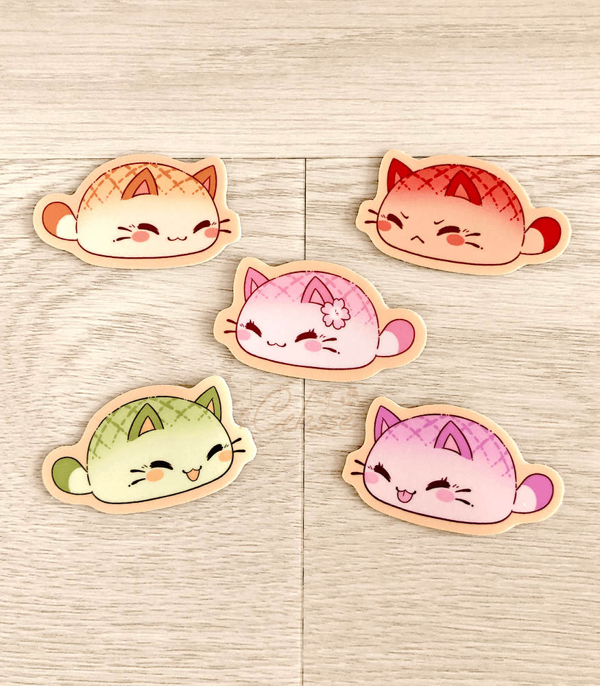 Nyanpan Bread Cat Loaves 5 Sticker Set
