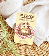 Nyanpan Cat Bread Paddle Wood Pin