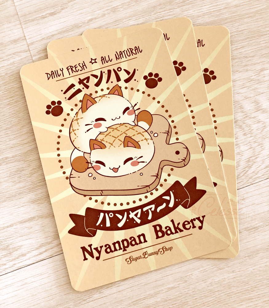 Nyanpan Bread Cat Bakery Print