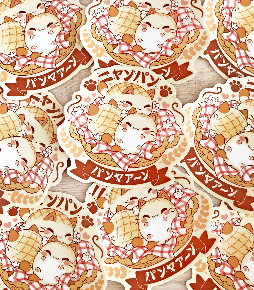 Nyanpan Bread Cat Bakery Vinyl Sticker