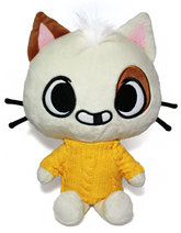 Glitch Cute Cat Gamercat Plush wearing a yellow knit sweater