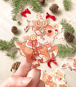 Santa's Reindeer Vinyl Stickers Rudolph